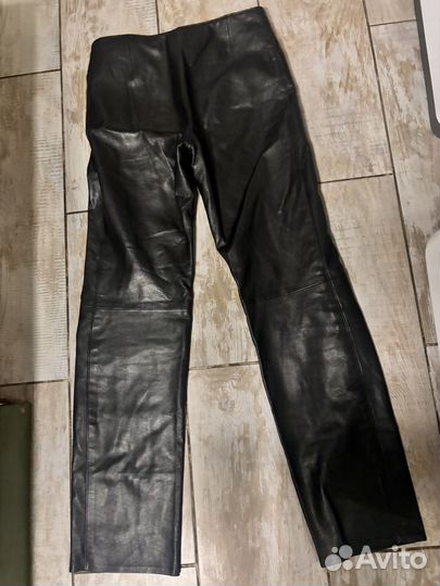 Натуральные кожаные брюки