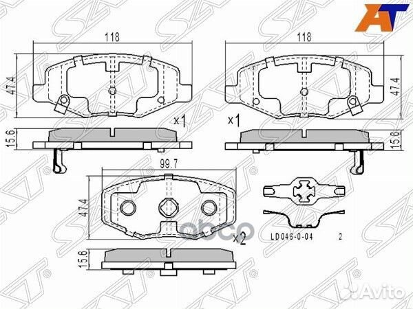 Колодки тормозные перед chery QQ6 ST-S216GN3501