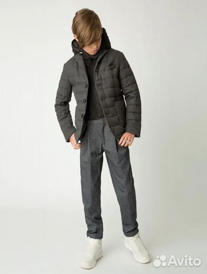 Gulliver Куртка серая для мальчика 146-152