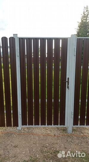 Забор металлический,калитки под ключ