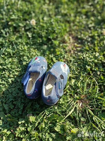 Детские ботинки,джинсовые 20 размер