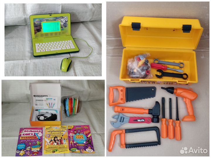 Игры для детей - ноутбук, 3D ручка, инструменты