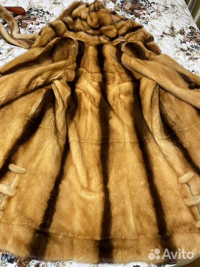 Шуба норковая с капюшоном