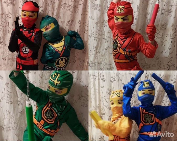 Костюмы ниндзяго, черепашки ниндзя