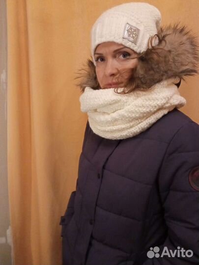 Комплект шапка и снуд женский