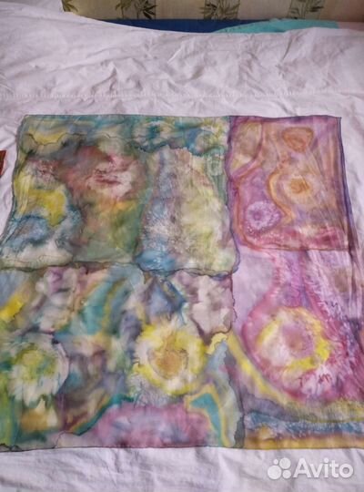 Платок шелковый,100натуральный шёлк (фуляр)