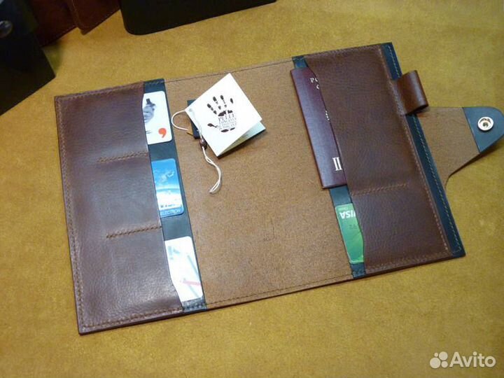 Кожаная обложка для ежедневника А5 ручная работа