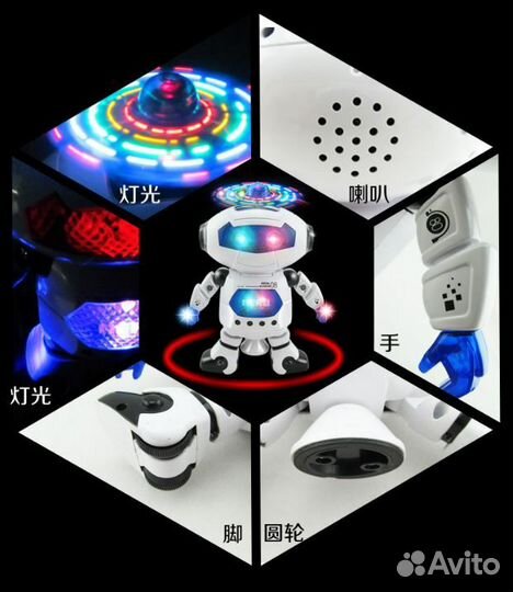 Робот танцующий с подсветкой новые беспл. доставка