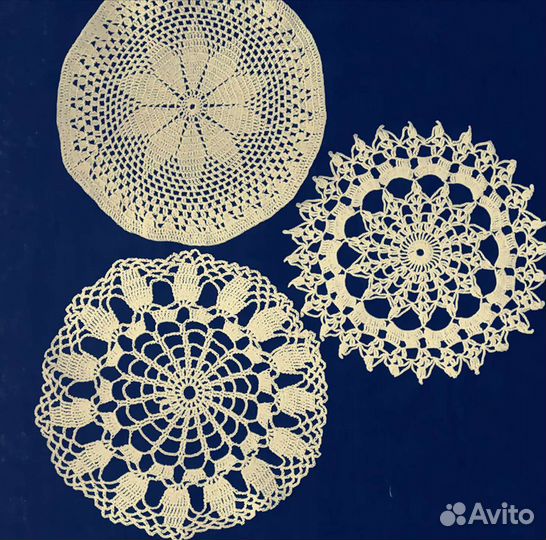 Салфетки ажурные связанные крючком