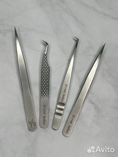 Пинцет для наращивания ресниц ручной заточки