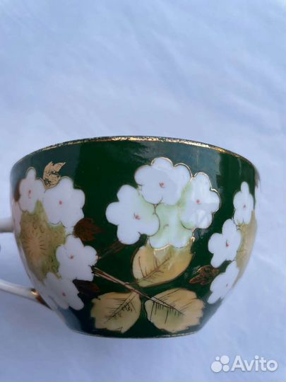 Чайная пара Дулево, тарелка СССР дфз