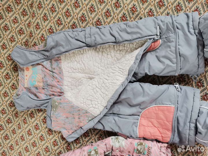 Костюм зимний на девочку, пуховик, комбинезон
