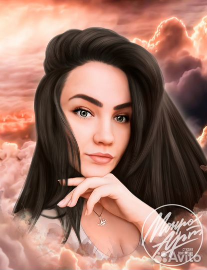 Портрет по фото на холсте на заказ