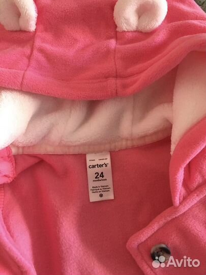 Флисовая новая кофта carters, 24m