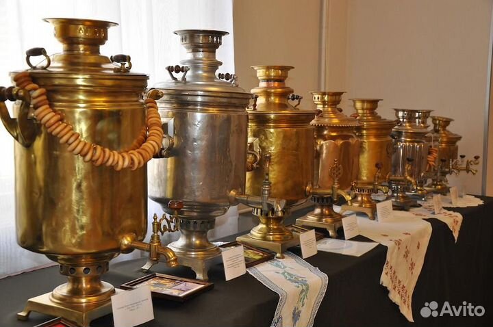 Самовары дровяные на углях,поднос в подарок