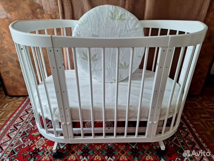 Детская кроватка трансформер с маятником Паулина