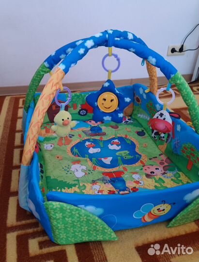 Развивающий коврик ферма + игрушки в подарок