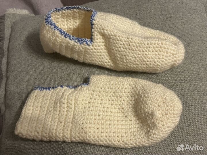 Вязанные тапочки следки ручной работы