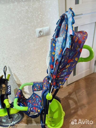 Детский велосипед трехколесный с ручкой