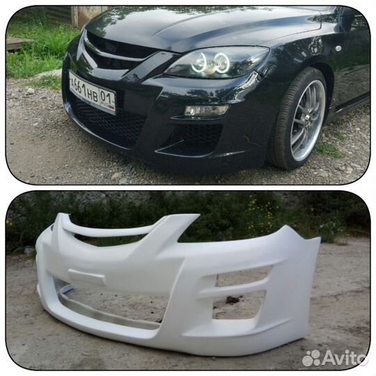 Передний бампер Autoexe на Mazda 3 MPS