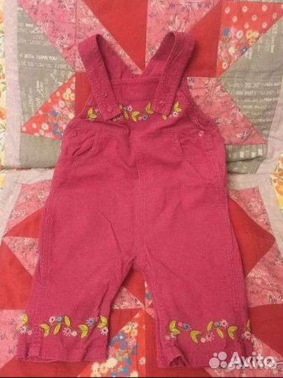 Вельветовый комбенизон для девочки 74
