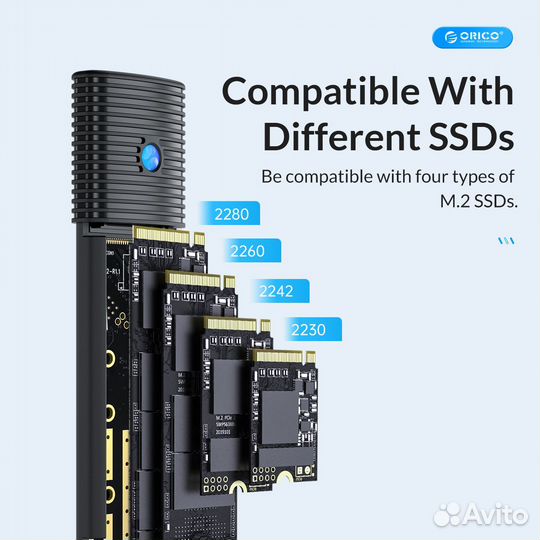 Внешний корпус orico Type-C M.2 SATA SSD