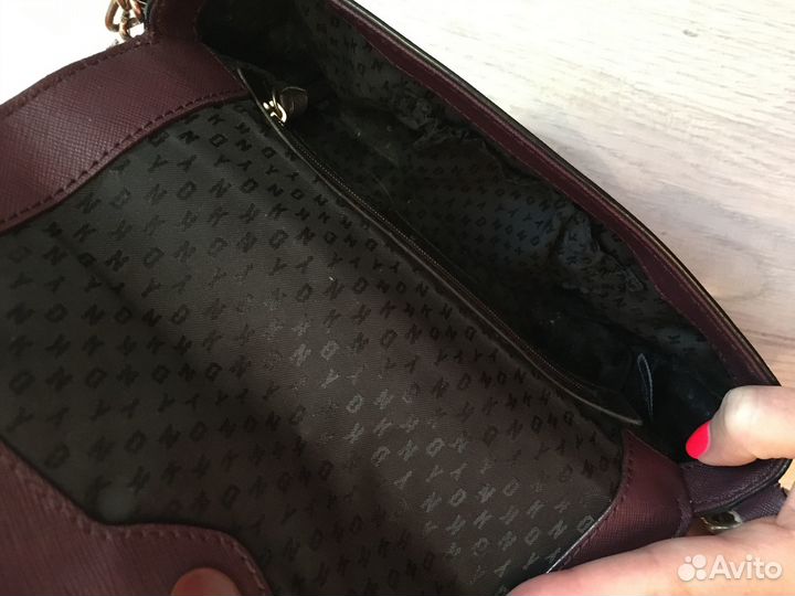 Сумка женская dkny оригинал цвет марсала, бургунди