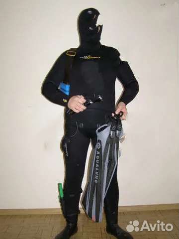 Гидрокостюм для подводной охоты 7мм. Пол. комплект