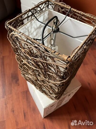 Люстра ротанг подвесная