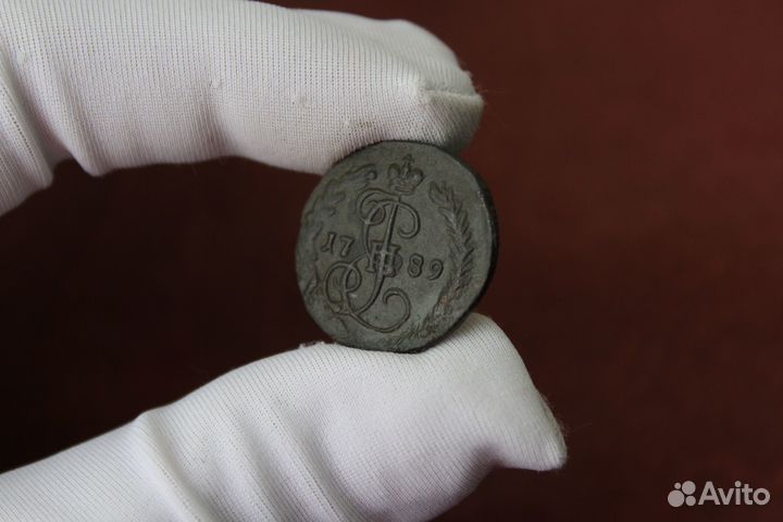 Деньга 1789 Екатерина II в Твери