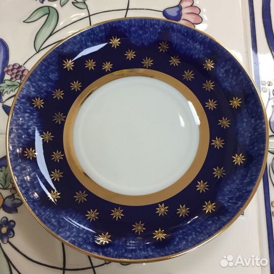 Бокал с блюдцем колокола/ кобальтовая сетка ифз