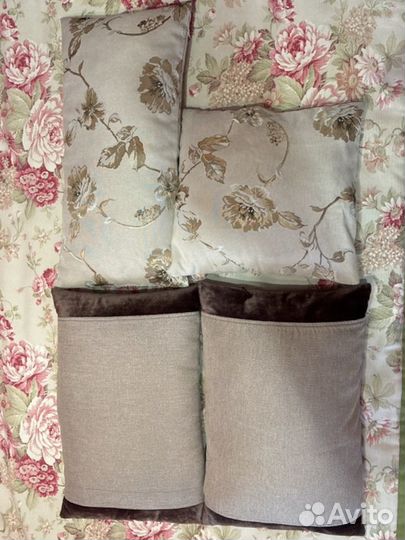 Бежевые декоративные подушки