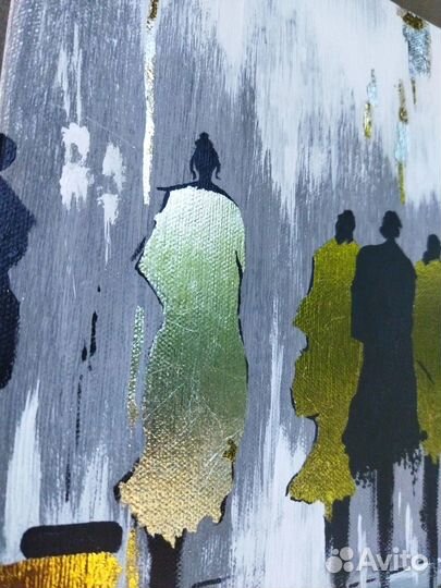 Интерьерная картина Золотые люди