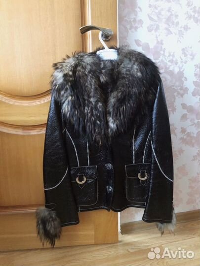 Кожаная дубленка