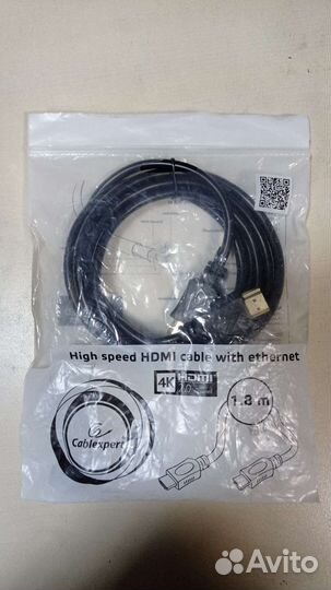 Кабель hdmi 1,8 м с Ethernet