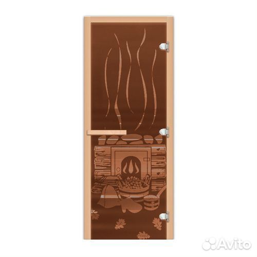 Дверь для сауны 1.9х0.7,полотно 1835х620, ручка ма