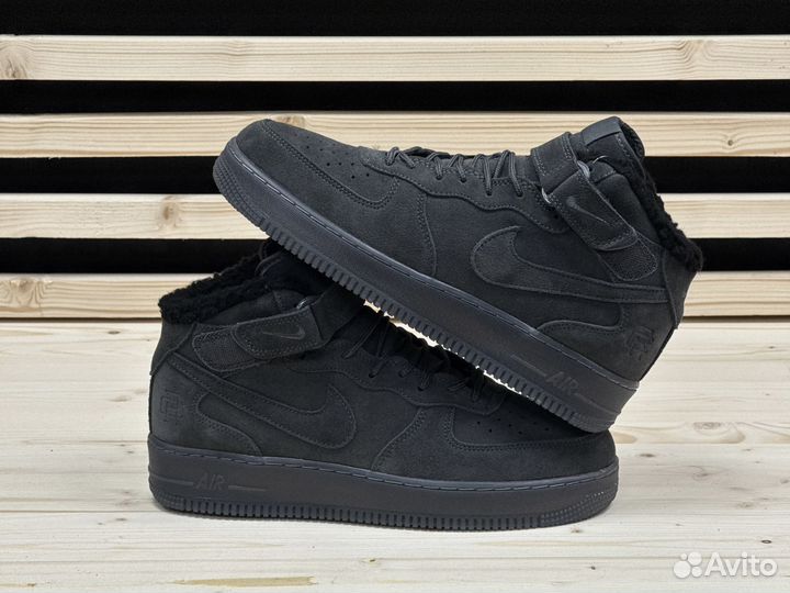 Зимние кроссовки Nike Air Force 1 Hi с мехом, р.45