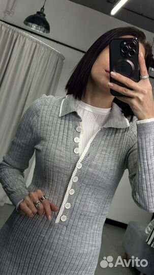 Платье трикотажное женское длинное