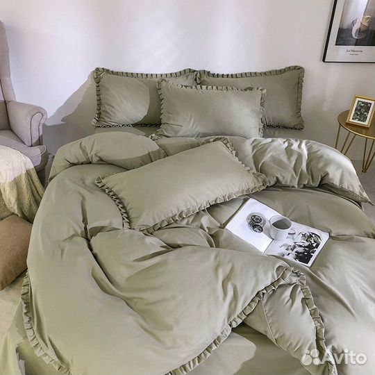 Постельное белье с рюшами евро, аналог Zara home