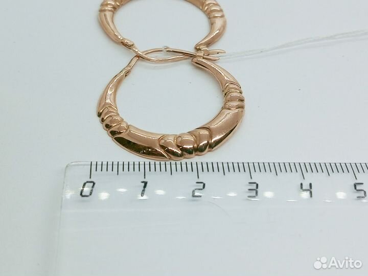 Золотые серьги 585 пробы, 5.90 грамм