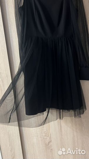 Платье 44р черное праздничное
