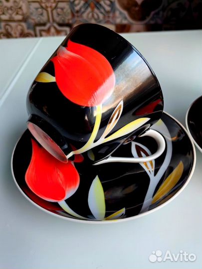 Чайные пары Тюльпан Дулево, гигант