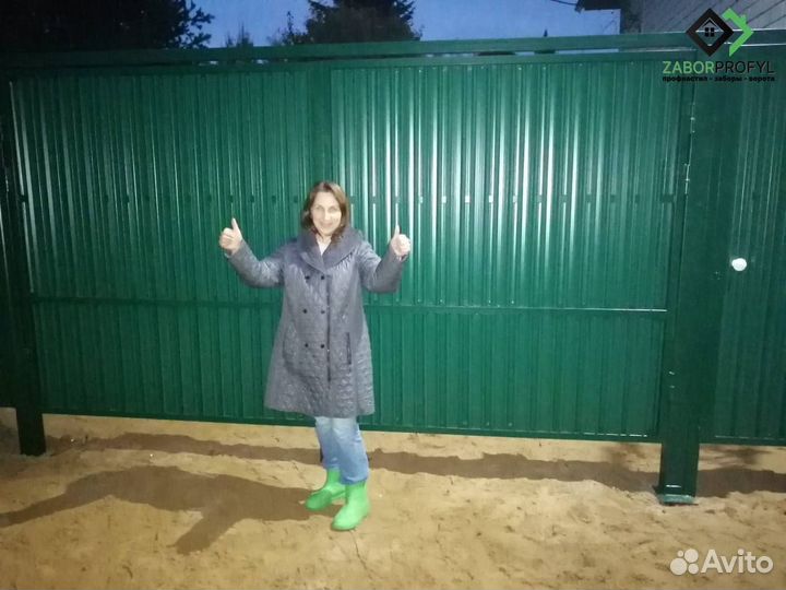 Заборы из профнастила под ключ / Заборы штакетник