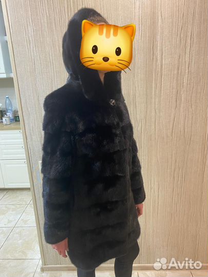Шуба норковая с капюшоном 42 44