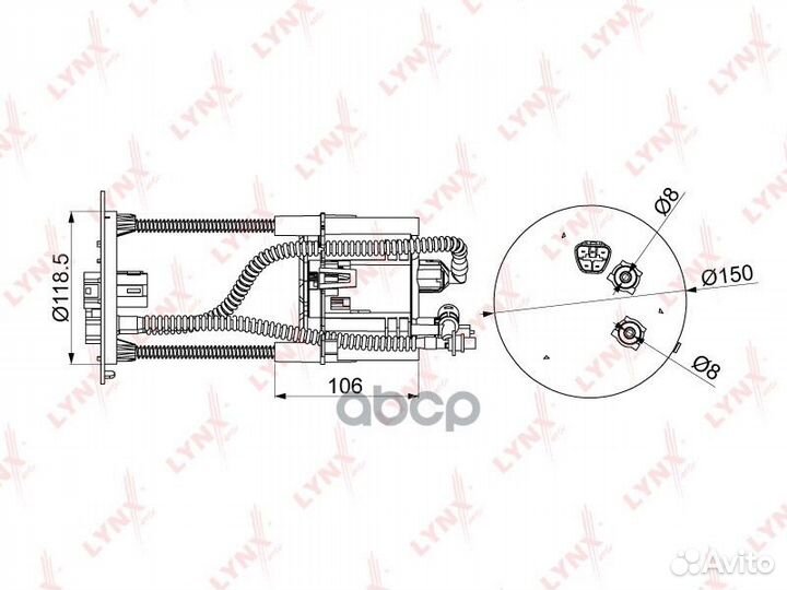 Фильтр топливный LF1003M lynxauto