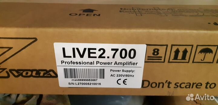Усилитель профи Volta live 2*700 4Ом новый
