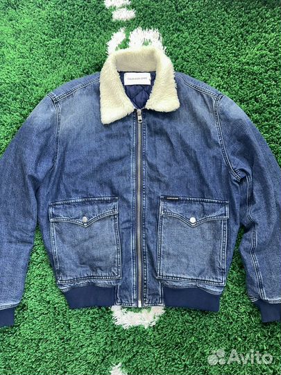 Calvin Klein куртка Denim Sherpa Zip оригинал