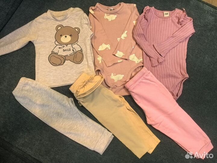 Пакет вещей для девочки 80-86, 10 вещей