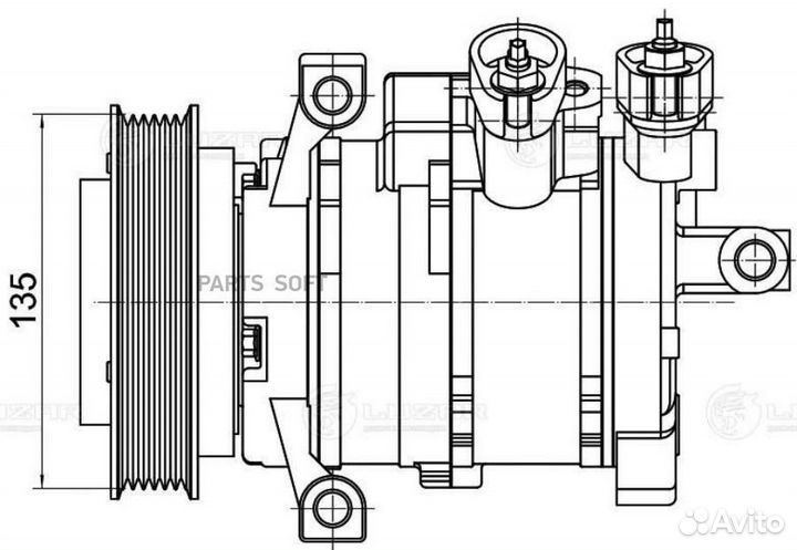 Компрессор кондиционера Jeep Grand Cherokee IV (WK