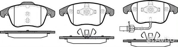 1219 11 8K0698151A колодки дисковые п Audi A